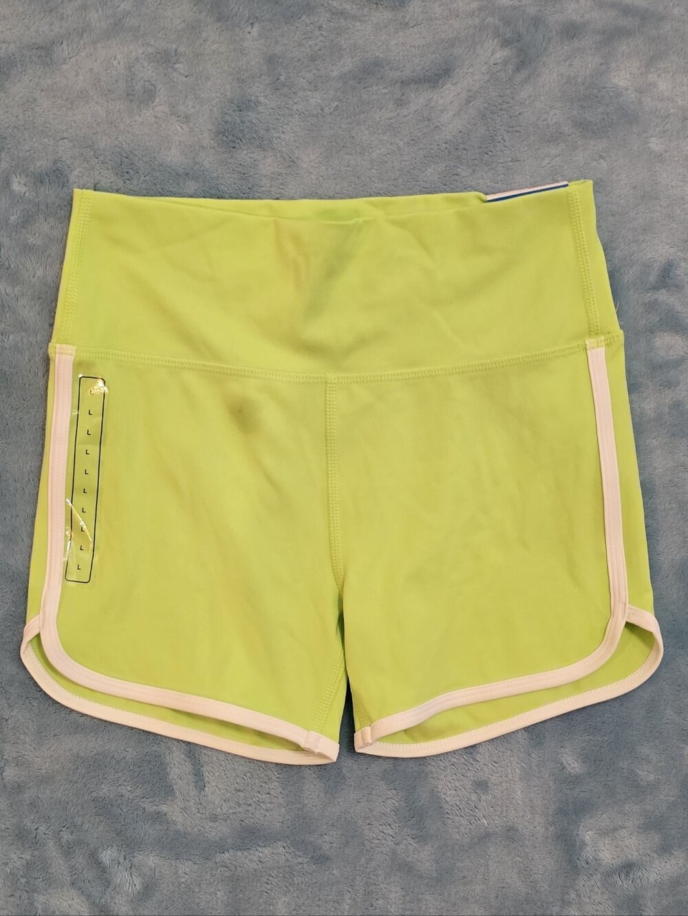 DSG Womens Large Lime Green Athletic Shorts with Pink Trim
